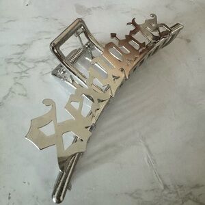 Gothic Silver Hair Clip
